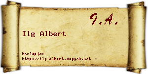 Ilg Albert névjegykártya